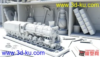 3D打印模型随便做的火车...需要就拿去吧的图片