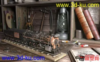 3D打印模型随便做的火车...需要就拿去吧的图片