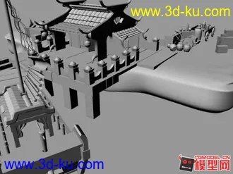 3D打印模型码头场景的图片