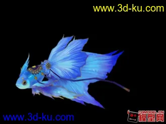 3D打印模型蓝色鱼的图片