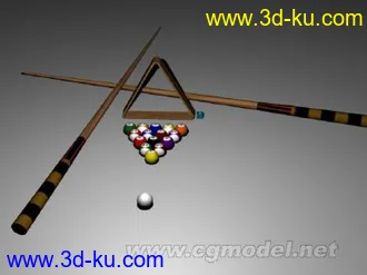 3D打印模型台球用具一套！的图片