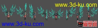 3转2 水晶翅膀 模型贴图下载的图片
