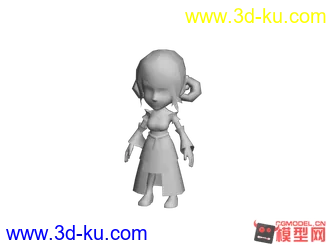 3D打印模型Q版古代风格小女孩~~~的图片
