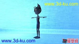 3D打印模型很典型的做绑定的蓝色小人的图片