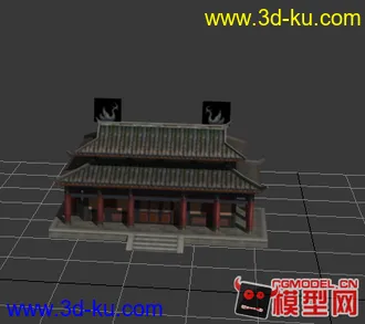 3D打印模型古代小房子一坐的图片