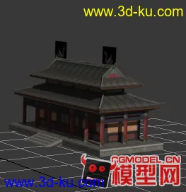 3D打印模型古代小房子一坐的图片