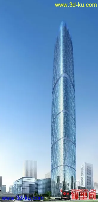 3D打印模型广州国际金融中心(西塔)的图片