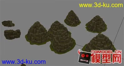 火炬2场景部件（山、树、房子、石头）模型的图片4