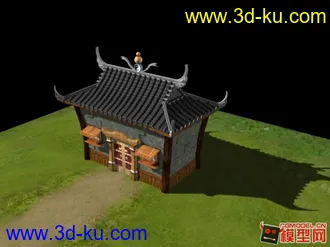 3D打印模型寺庙小屋的图片