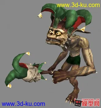 3D打印模型霸王（Overlord）场景部件4 - 王座大厅系列 - 附：鬼长老+鬼小丑的图片