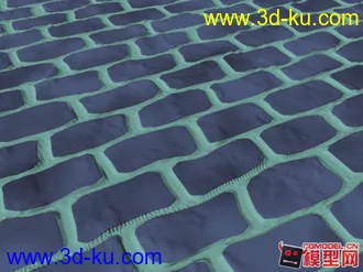 3D打印模型自制砖墙材质，可用默认渲染，细节可调。的图片