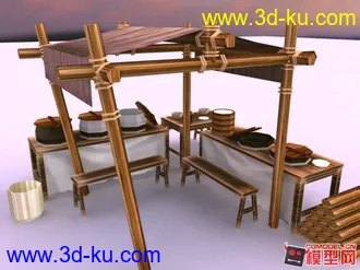 小吃攤模型的图片