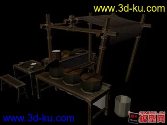 小吃攤模型的图片