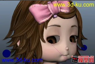 3D打印模型可爱小女孩，已绑定，带眼球控制，次级表情控制。的图片