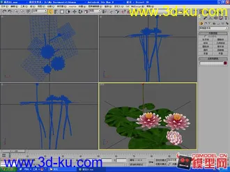 荷花模型 3dsMax 9.0以上版本的图片