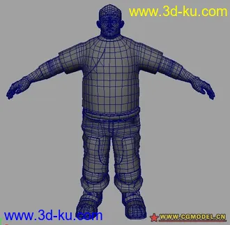 3D打印模型强壮的卡通流氓男的图片