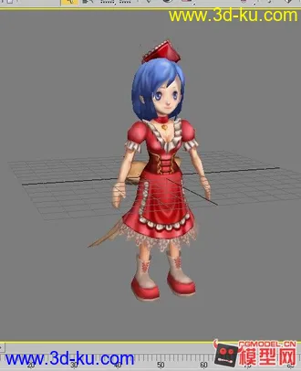 3D打印模型卡通女孩的图片