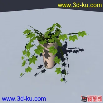3D打印模型办公室的一盆花的图片