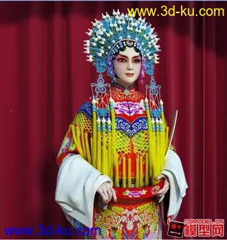 京剧红鬃烈马-大登殿之王宝钏 模型 下载的图片