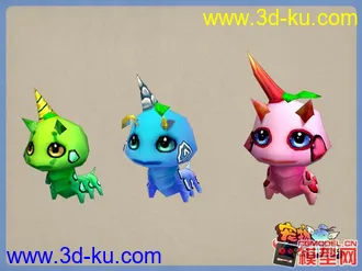 3D打印模型405个Q版游戏宠物、动物、怪物原画大全的图片