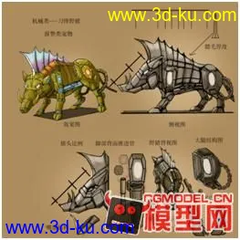 3D打印模型405个Q版游戏宠物、动物、怪物原画大全的图片