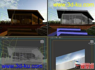 3D打印模型小房子建筑场景的图片