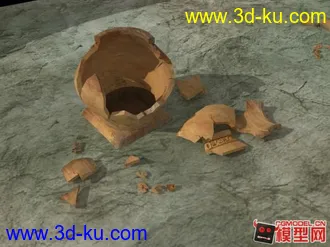 3D打印模型破碎的陶罐~~~~的图片