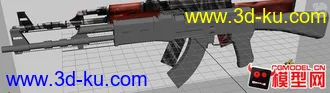3D打印模型刚学玛雅 做的AK47的图片