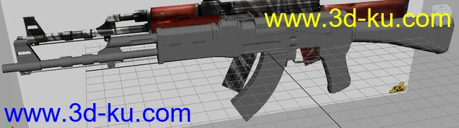 刚学玛雅 做的AK47模型的图片2