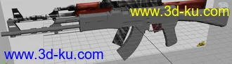 3D打印模型刚学玛雅 做的AK47的图片