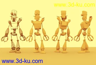 卡通机器人模型 下载（贴图）的图片