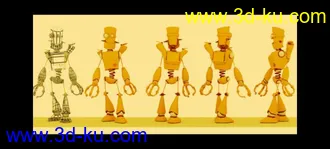 卡通机器人模型 下载（贴图）的图片