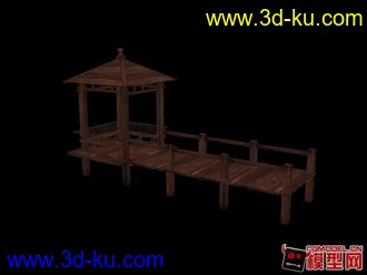 木头凉亭模型下载的图片