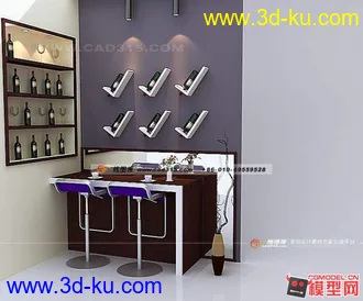 3D打印模型吧台组合的图片