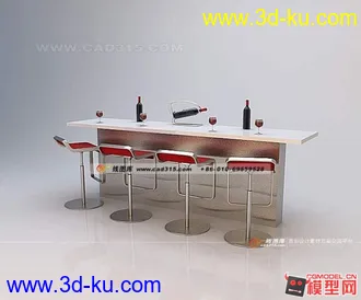 3D打印模型吧台组合的图片