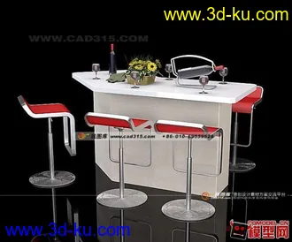 3D打印模型吧台组合的图片