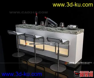 3D打印模型吧台组合的图片