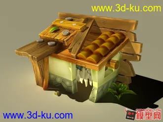 3D打印模型卡通小木屋的图片