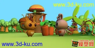3D打印模型兔子卡通场景的图片