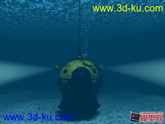 3D打印模型潜艇水下动画的图片