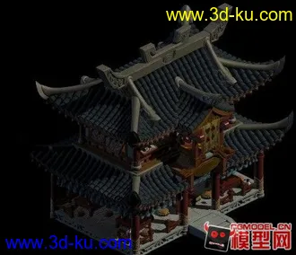3D打印模型棋牌馆建筑的图片