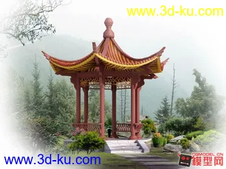 3D打印模型古典 亭子的图片