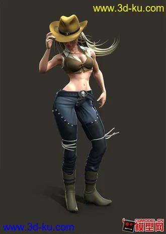 3D打印模型Cowgirl的图片