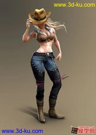 3D打印模型Cowgirl的图片