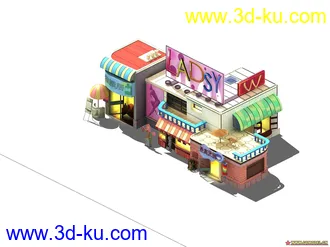 3D打印模型卡通现代-建筑(很卡通)的图片