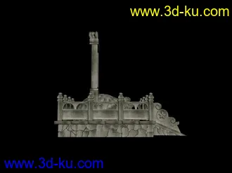 3D打印模型功德碑场景（高模）的图片