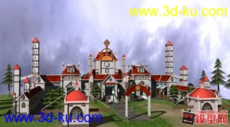 3D打印模型自己做的一个欧美风教堂场景的图片