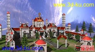 3D打印模型自己做的一个欧美风教堂场景的图片