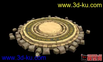 3D打印模型Q版碎石祭坛手绘的图片