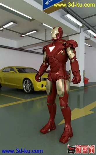 3D打印模型工作闲时学渲染钢铁侠的图片